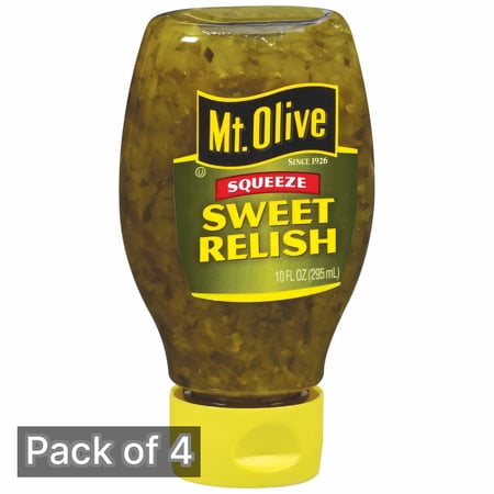 Mt. Olive Squeeze Sweet Relish, 10 fl oz (Pack of 4)