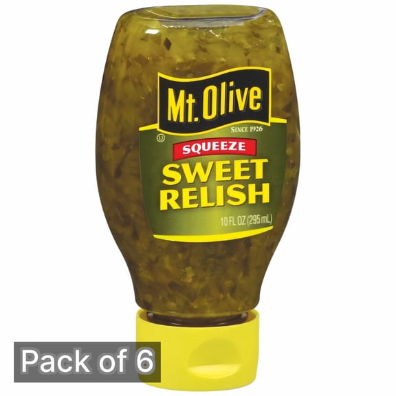 Mt. Olive Squeeze Sweet Relish, 10 fl oz (Pack of 6)