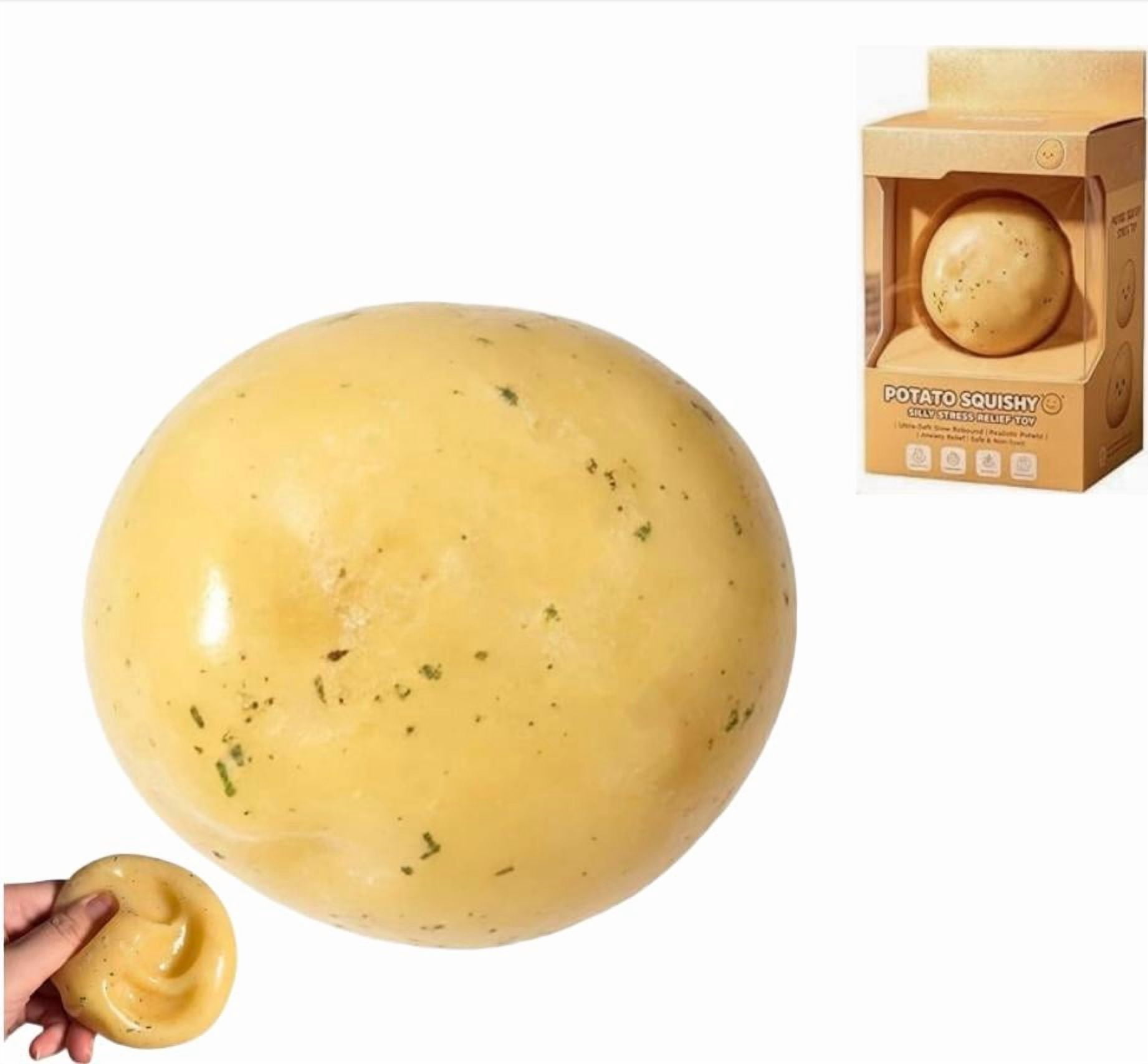 Squeeze Toy Potato, Shapeable Mashed Potato Squishy, Hilarious Fake Food Desk Buddy (1Pcs)