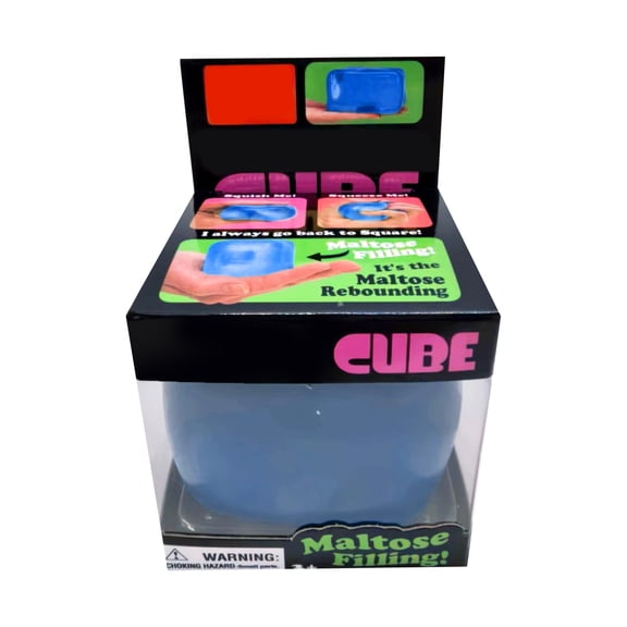 Neeoh Cube Squeeze Toy Squishy Exquisite Cube Sensory Squeeze Toy, High Elasticity Stress Relief Fidget Toy for Anxiety Relief and Focus STYLE #D Blue