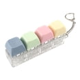 thumbnail image 1 of Squeeze Toy, Toy, Keyboard Squeeze, 4 Button, Key Caps, Pastel, Base Para Pastel, Clear Acrylic Base, Keyboard Keychain, Portable Sensory Play, Workplace Tension Relief, Bag, 1 of 6