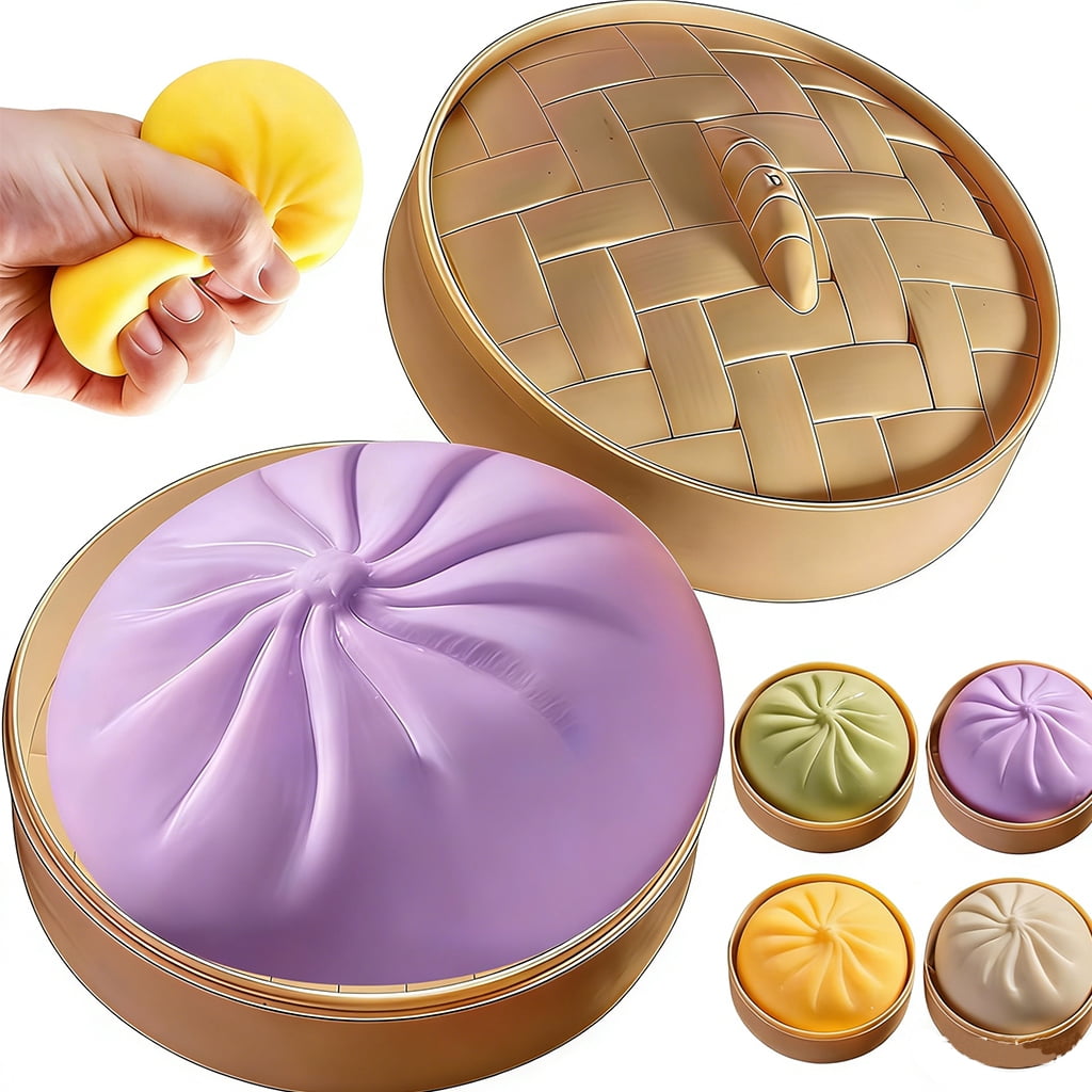 Squeeze Clearance Under $5, Giant Glitter Dumpling, Giant Dumpling, Mega Rainbow Dumplings, Cute Anxiety Relief Fidget, Soft Squeeze Decompression Dough for Adults