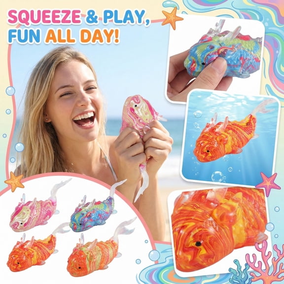 Squeeze Toys, Relaxation Toys Adults, 10 In, Flow Marbled, Tension Easing, Home Office Use, Translucent Finish, 1 Pc