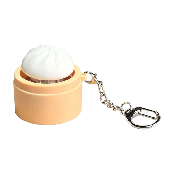 Squeeze Toys, Squeeze Dumpling Squeeze Toys Relaxation, Clicky Squeeze Toys, Desk Squeeze Toys, 2X2 Inch Press Glowing Bun Shaped Desktop Decor Ornament Keychain Gift for Party