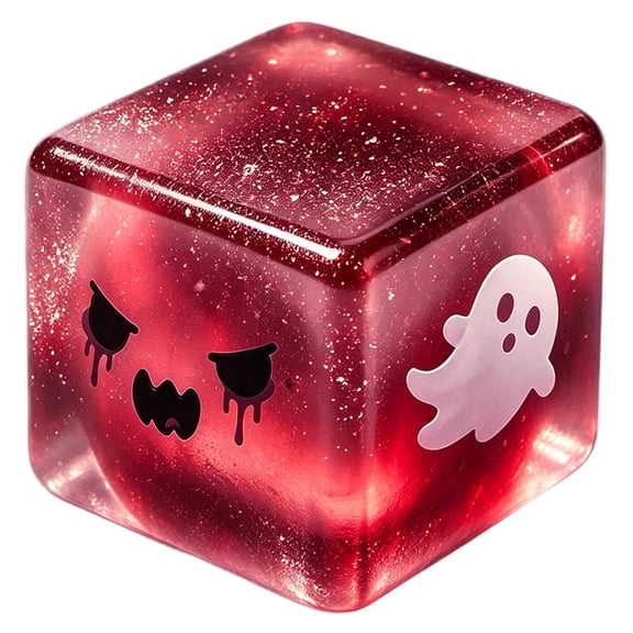 Squeeze Toys, Squeeze Stress Cube, Halloween Party Favors for Student, Halloween Ghost Decorations, Red Glitter Floating Ghost Square Squeeze Toys, Soft Squeeze Sensory Toys for