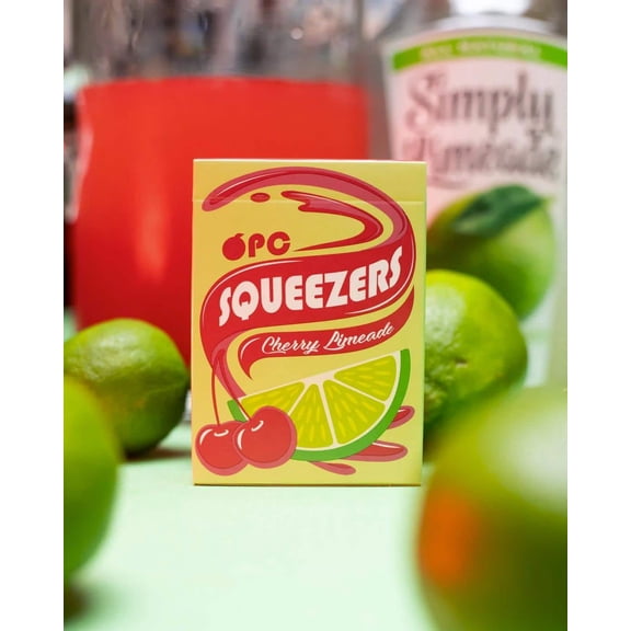 Squeezers V4 Cherry Limeade (Gilded) Playing Cards by Organic Playing Cards OPC