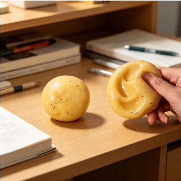 Squeezing Potato Ball - Soft Potato Mud Texture Relaxation Piece for Stress Relief Gifting Party Home Kitchen Decor