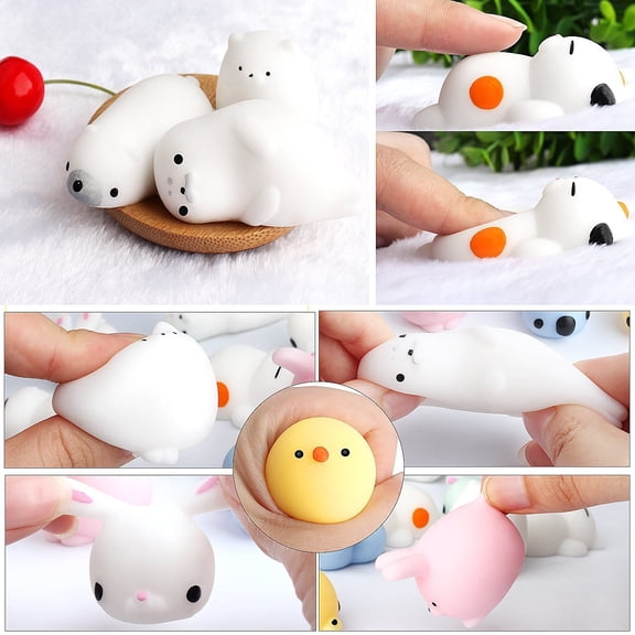 Squeezing Toys - 50/100Pcs Cartoon Animal Design Stress Relieving TPR Unisex Anxiety Toys