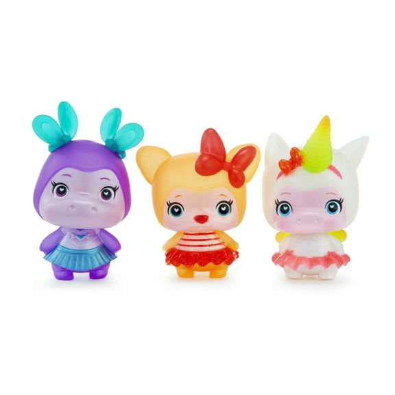 Squeezoos Small Character 3-Pack (Hippo, Cat, Unicorn)