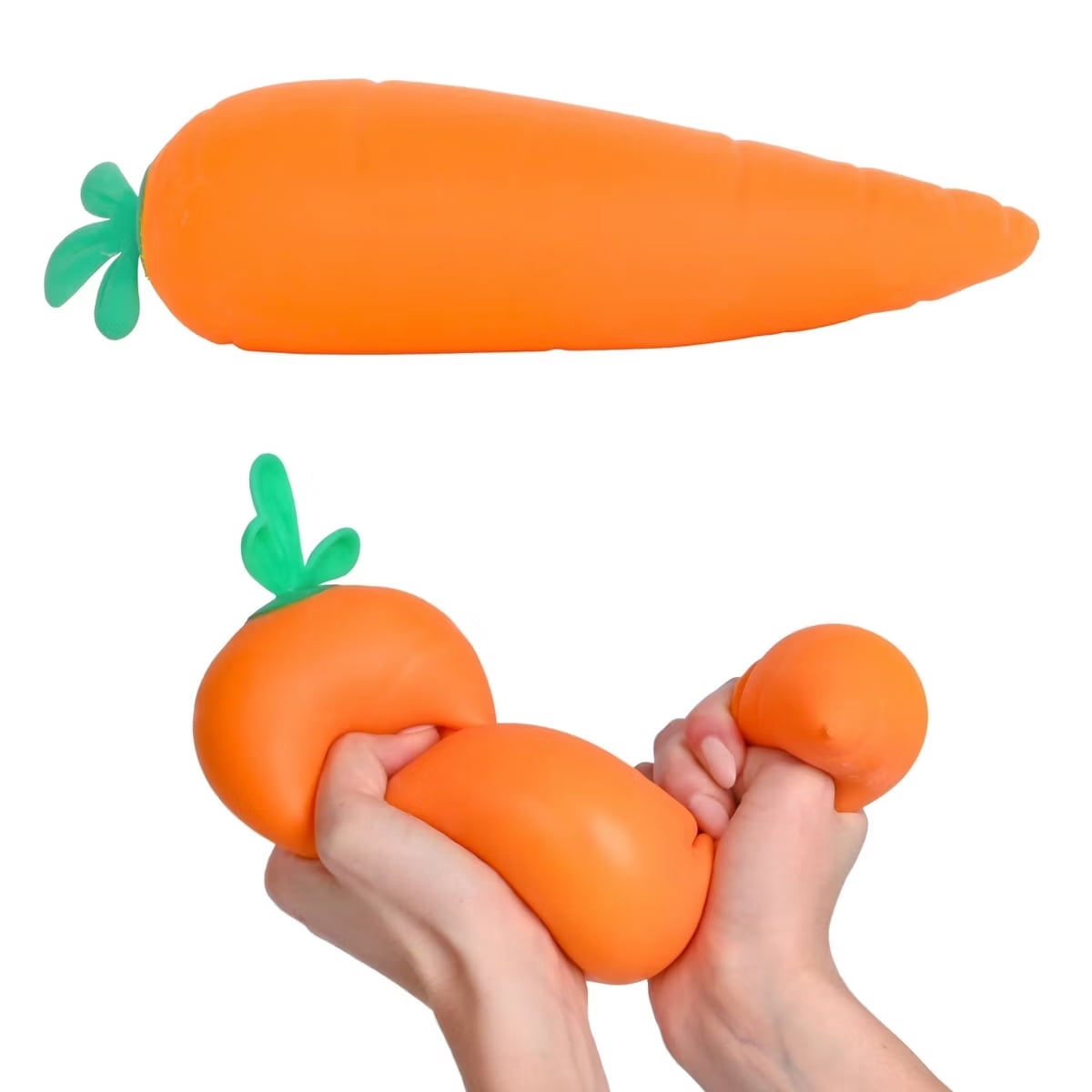 Squeeze Carrot - 5.5 Inch Ultra-Soft Slow Rising Jumbo Squishy Carrot, Stress Relief Toy for Adults, Focus & Relaxation