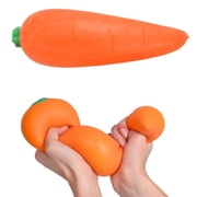 Squeezy Carrot Jumbo Slow Rising Squishy Carrot Vegetable Giant Stress Relief Toys Fidget Sensory Food Fun for Teens & Adults