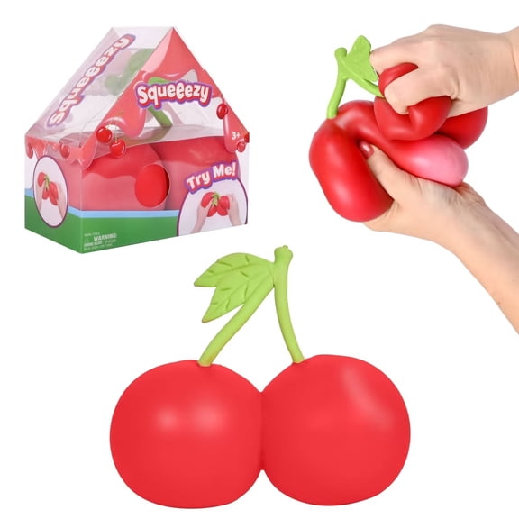 Squishy Cherries - 18 cm Ultra-Soft Slow Rising Jumbo Squishy Cherries, Stress Relief Toy for Adults, Focus & Relaxation