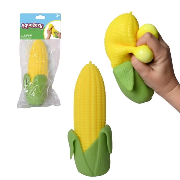 Squeezy Corn - 8 cm Ultra-Soft Slow Rising Jumbo Squishy Corn, Stress Relief Toy for Adults, Focus & Relaxation