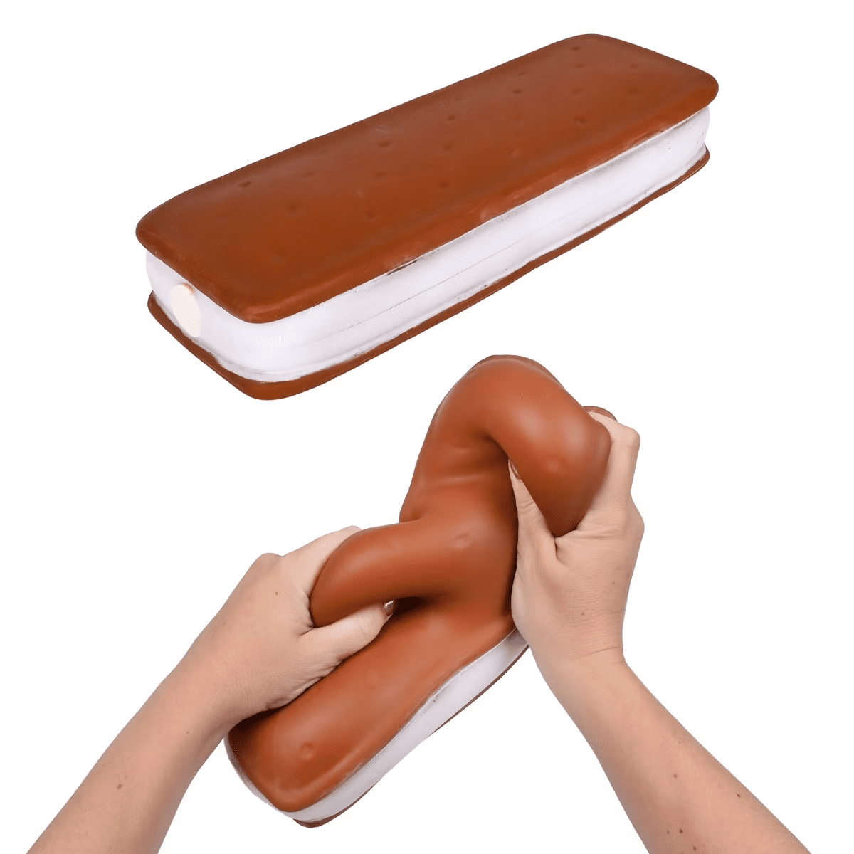 Squishy Ice Cream Sandwich - 10.5" Ultra-Soft Slow Rising Jumbo Squishy Ice Cream Sandwich, Stress Relief Toy for Adults, Focus & Relaxation