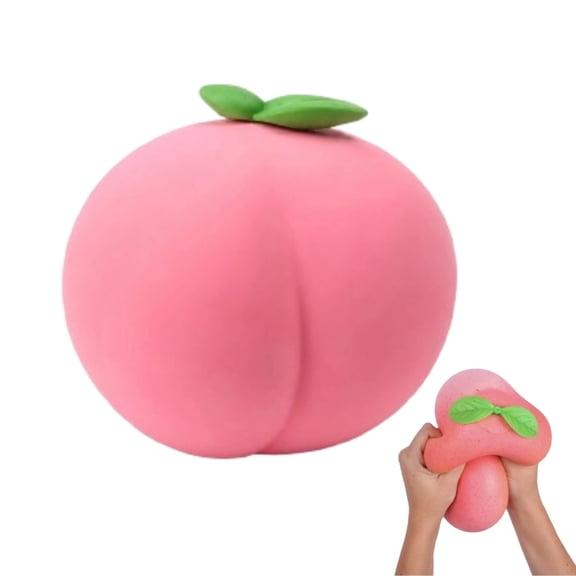 Squeezy Peach Squishy Toy, 6.3 Inch Oversized Peach Squeeze Ball, Ultra Soft Slow Rising Stress Relief Toy for Party Favor Gift