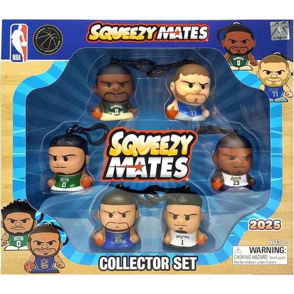 Squeezymates NBA 6 Figure 2025 Collector Set