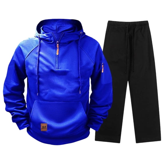 Squevariel Men's Tracksuits Athletic 2 Piece Set 1/4 Zipper Casual Jogging Suit Gym Sportswear