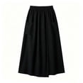 thumbnail image 1 of Squevariel Women Loose Pants Solid Color Elastic High Waisted Casual Pants Flowy Vacation Pants with Pockets, 1 of 5