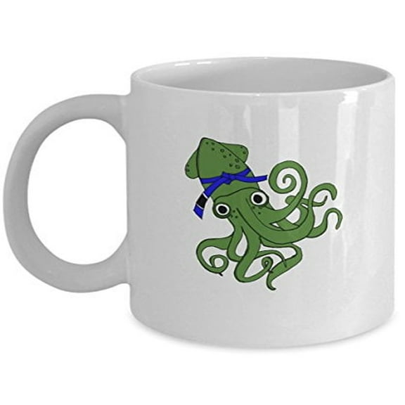 Squid 11 oz Coffee Mug - Octopus Novelty Gifts White Ceramic