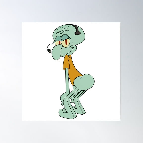 Squid Dancing Poster Wall Art, Modern Wall Decor For Living Room Bedroom, 16X16 UNFRAMED