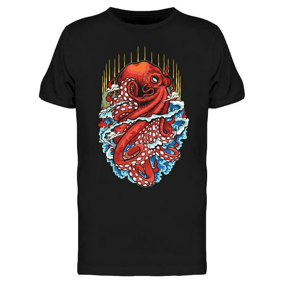 Squid Design T-Shirt Men -Image by Shutterstock, Male Large