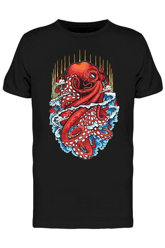 Squid Design T-Shirt Men -Image by Shutterstock, Male Large