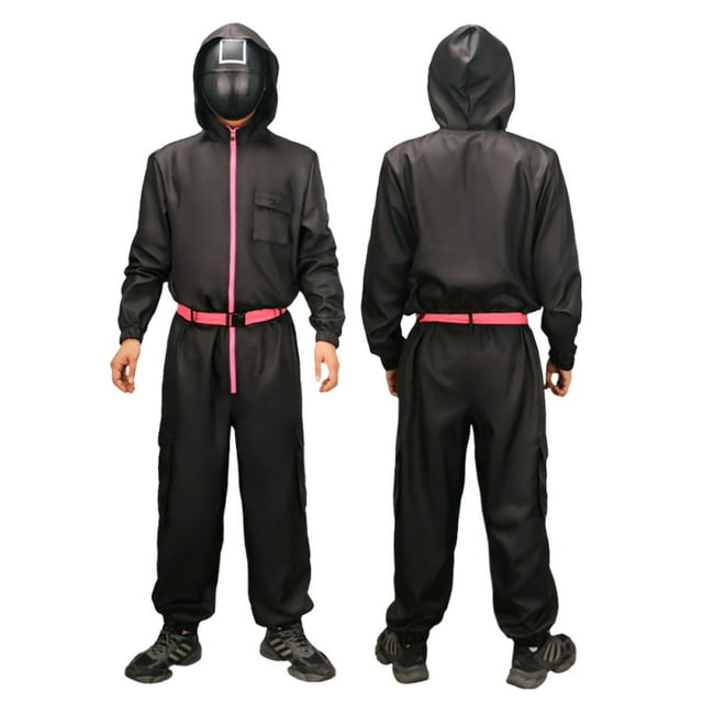 Squid Game Adult Triangle Guard Jumpsuit Costumefor Movie Fans, SQUID ...