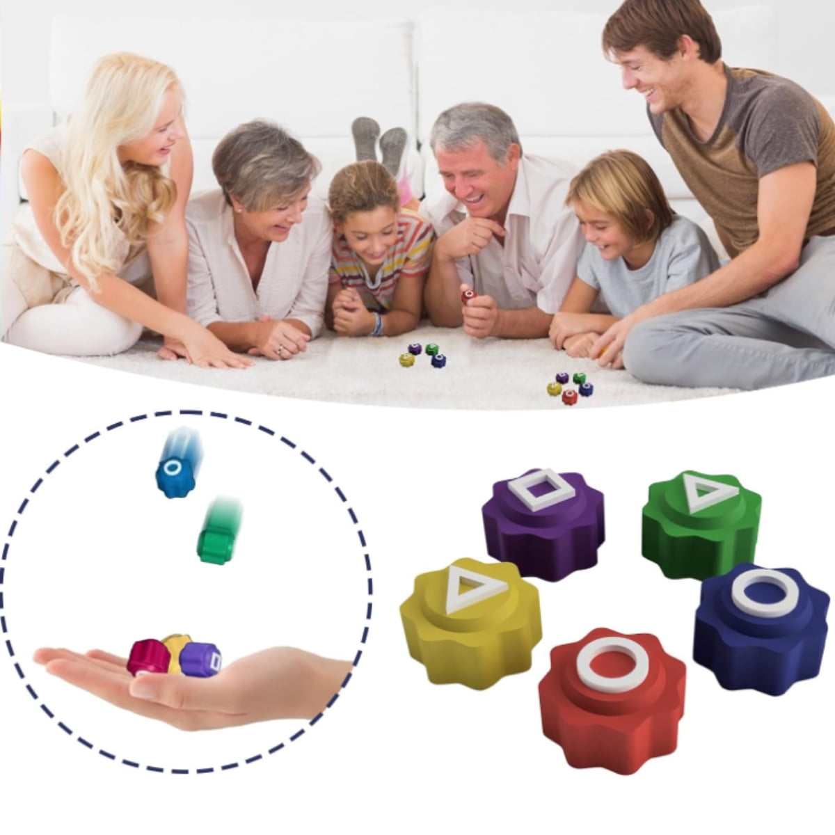 Jeu Traditionnel Coréen Gonggi - Set Avec 10 Pierres Et 2 Bases, Pour Améliorer La Coordination œil-main - 10