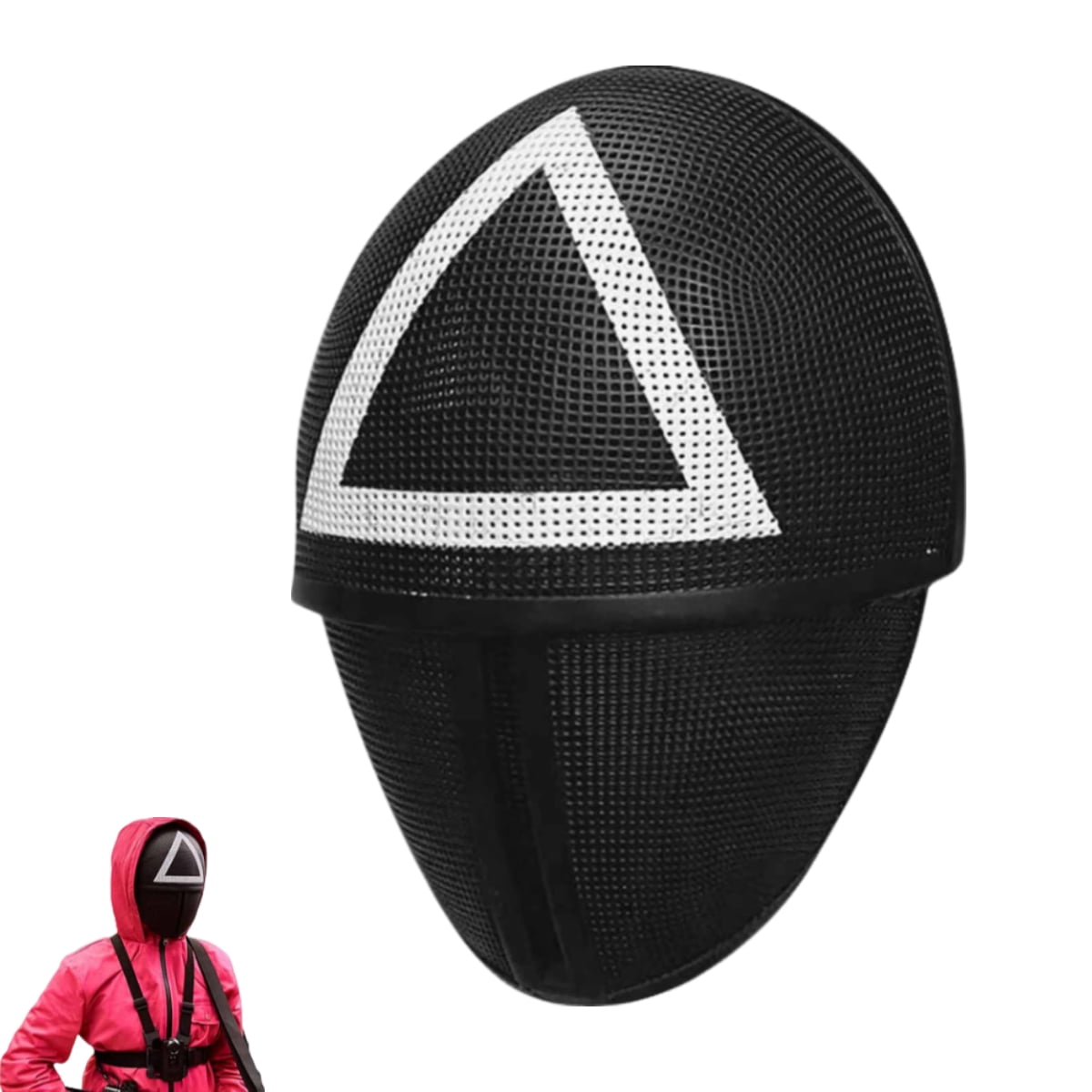 Squid Game Mask Triangle Full Face Masks Black - Walmart.com