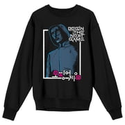 Squid Game The Frontman Begin the Next Game Adult Black Crew Neck Sweatshirt-Large