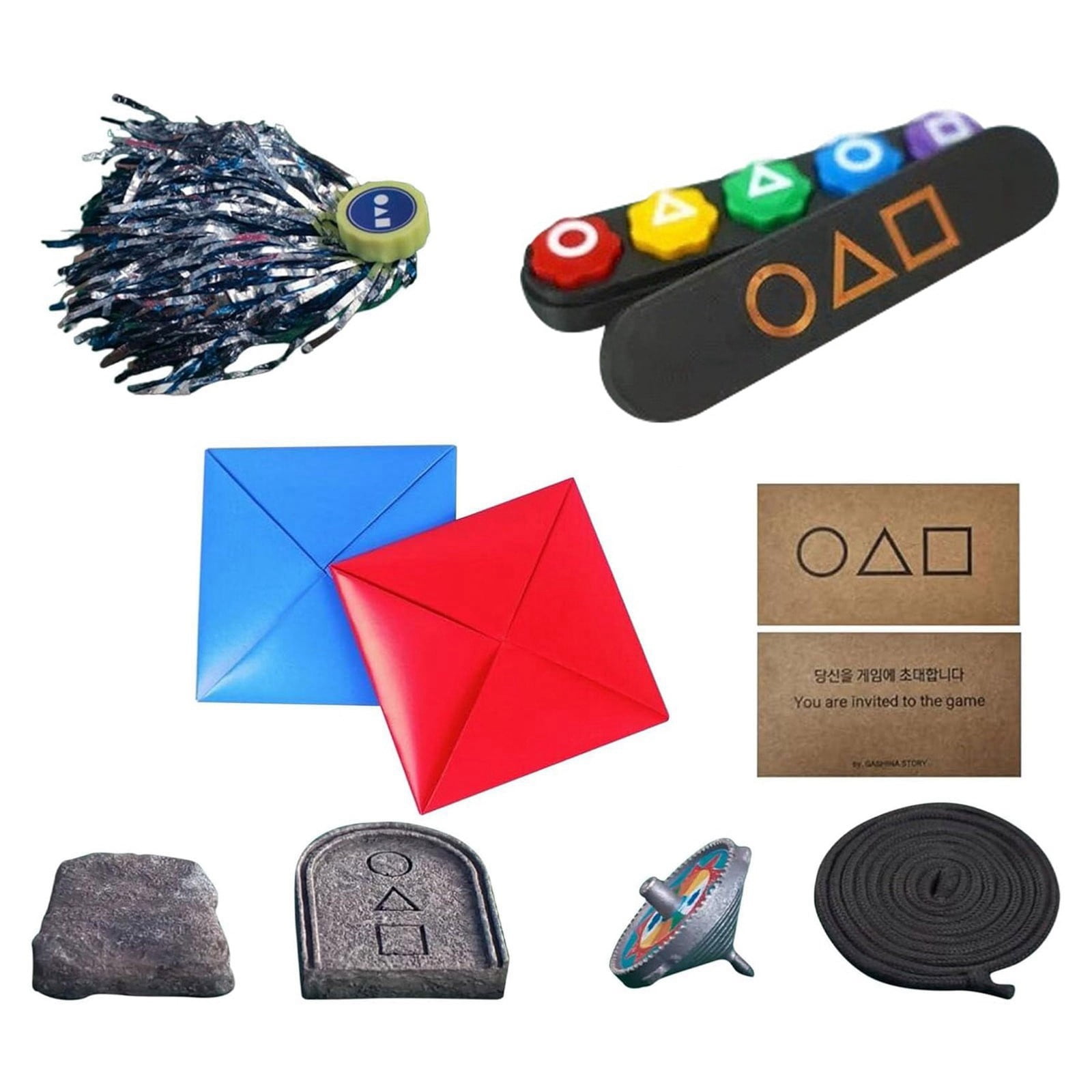 Squid Game Toys Traditional Korean Folk Game Set – Gonggi, Jebi Chagi