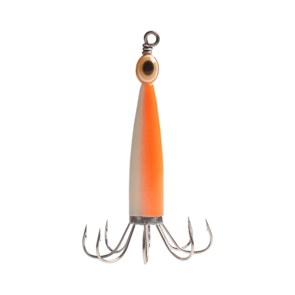 Squid Jig Hook 8/10 Needles with Eye Sharp Bright Color Strong Penetration Fish Attraction Universal Glow in Dark Cuttlefish Sleeve Octopus Fishing Lure Hook Fishing Supplies