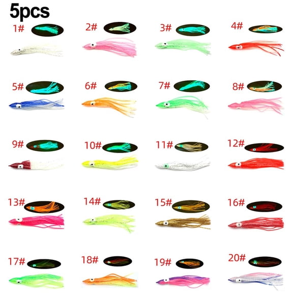 Squid Lure Soft Bait Luminous Octopus Bait Squid Octopus Soft 12Cm Sea Fishing 20 Fangkenuo