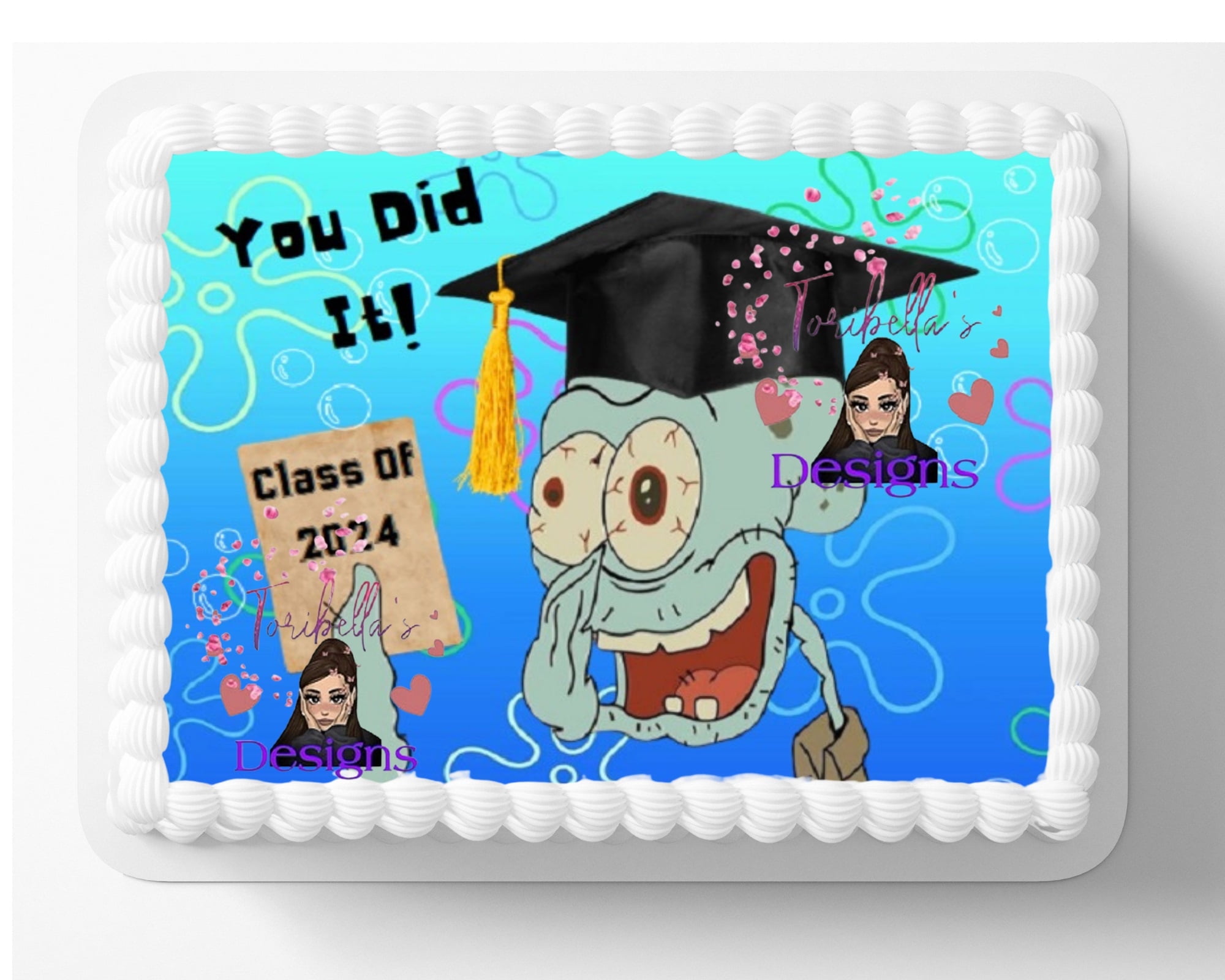 Squid Meme Bikini Bottom Edible Image Cake Topper, by ToriBellas Designs