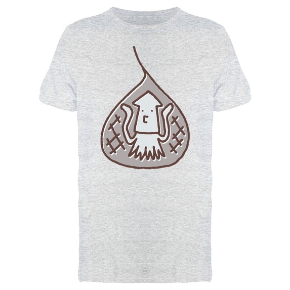 Squid On A Fishing Red Doodle Tee Men's -Image by Shutterstock
