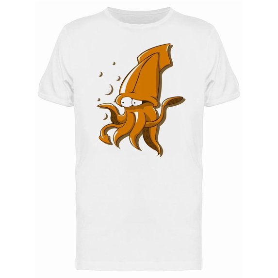 Squid Question Pose Cartoon Tee Men's -Image by Shutterstock