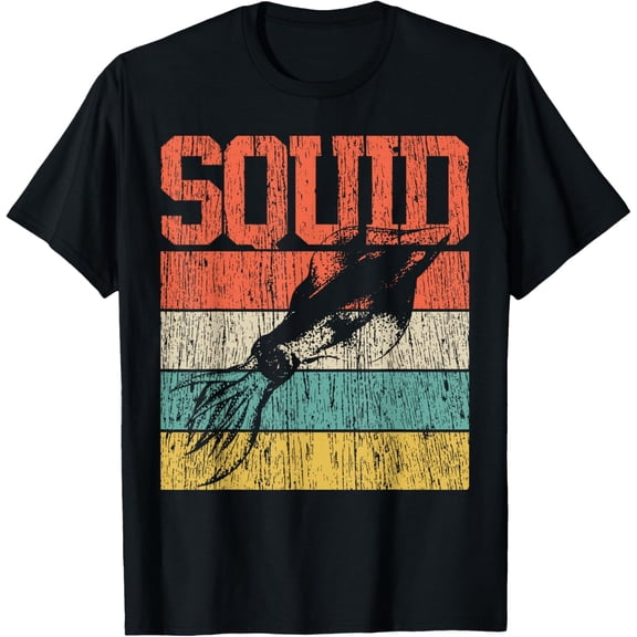 Squid Retro Vintage Marine Biologist T-Shirt