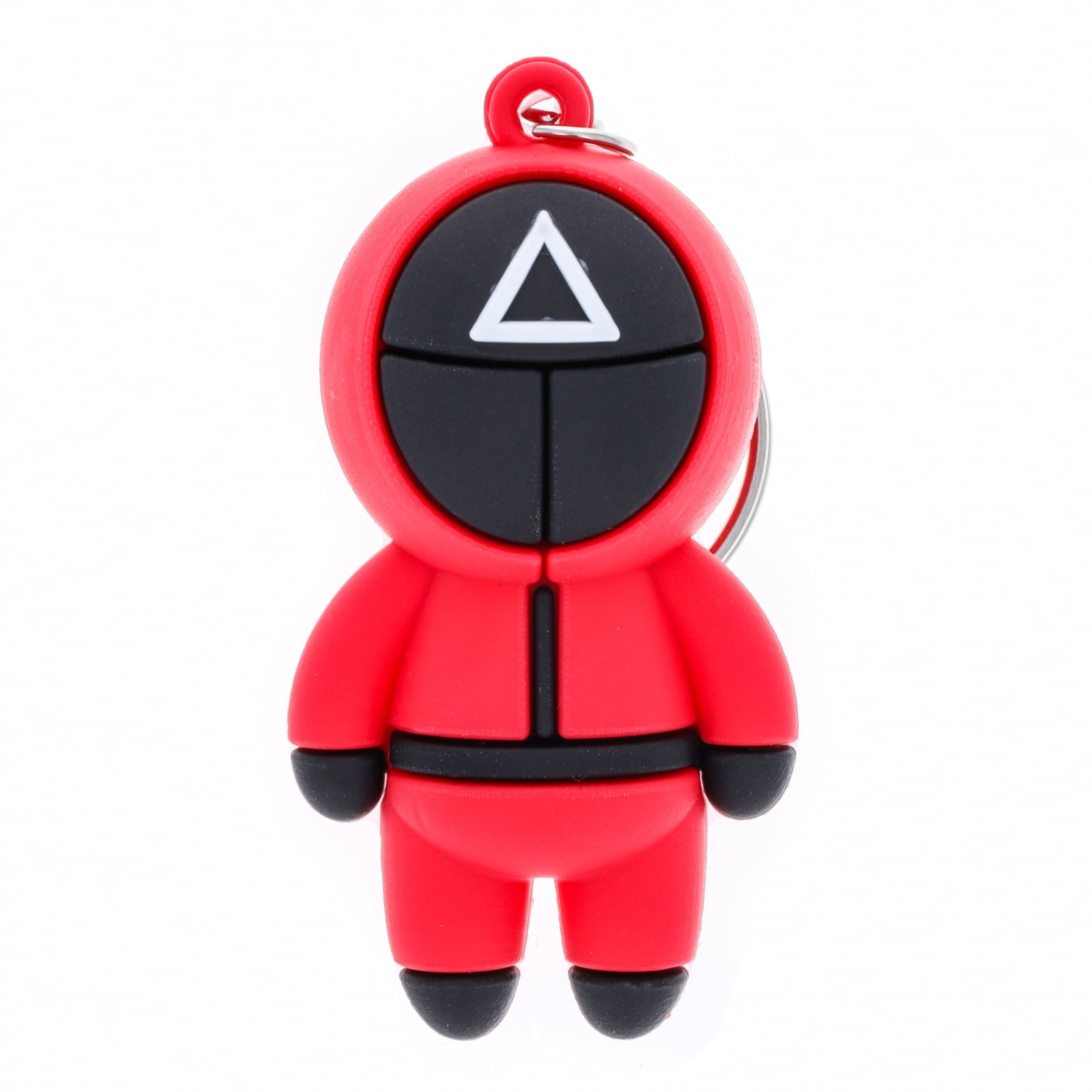 Squid TV Game Korean Drama Character Rubber Keychain with Key Ring