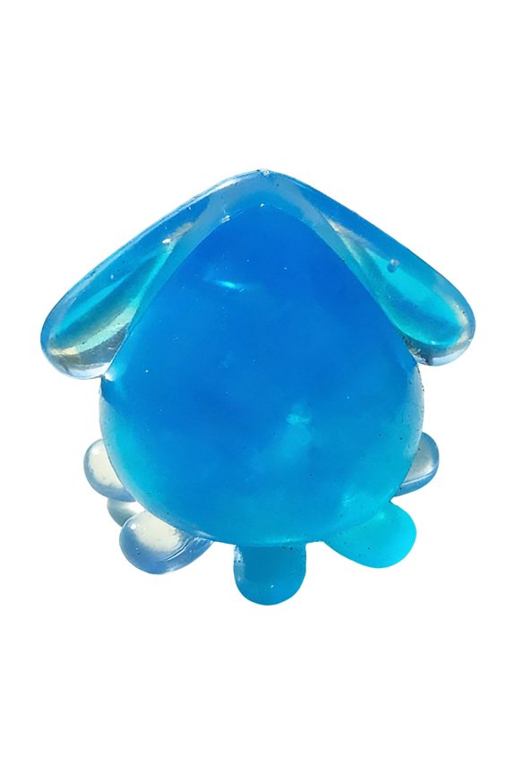 Squid Taba Squeeze Fidget, 10ml Cartoon Stress Reliever for Daily Relaxation, Novelty Slow Recovery Hand Tool for Anxiety Management and Better Focus,Blue