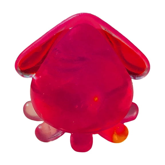 Squid Taba Squeeze Fidget, 10ml Cartoon Stress Reliever for Daily Relaxation, Novelty Slow Recovery Hand Tool for Anxiety Management and Better Focus,Red