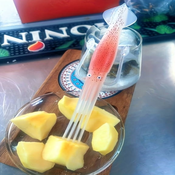 Squid-Themed Creative Fork, Funny Octopus-Inspired Japanese Cuisine Utensil, Ramen Fork, Heat-Resistant, Unique Gift Idea & Durable Tableware