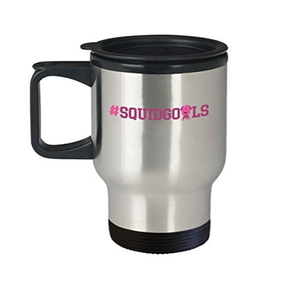 Squid Travel Mug - Goals - Deep Sea Fishing Gifts - 14 oz Stainless Steel Coffee Cup