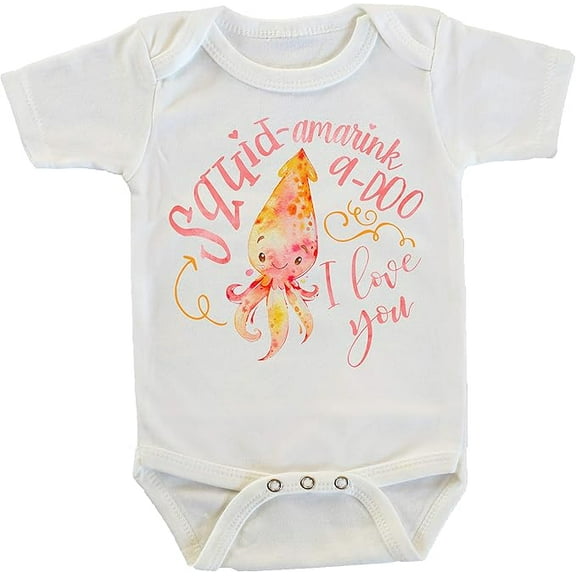 Squidamarink A Doo Squid Ocean Theme I Love You Onesie/Bodysuit