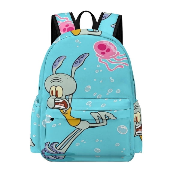 Squidward Cute Anime Travel And Hiking Backpack 42x30x15cm