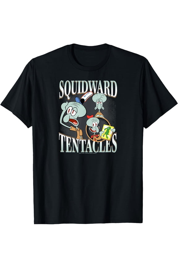 Squidward Tentacles Funny Faces Art Classic Pose T-Shirt, Unisex T-Shirt