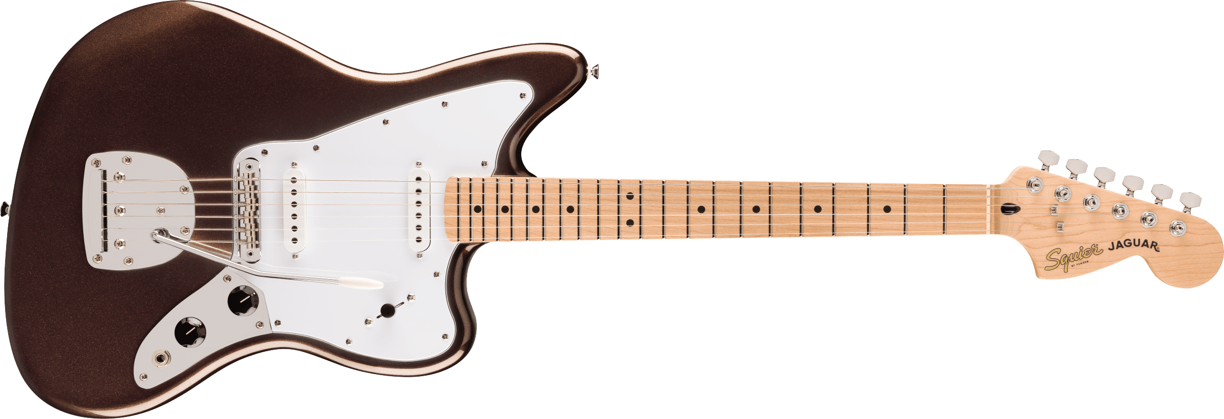 Squier Affinity Jaguar Electric Guitar, Maple Fingerboard, Mystic Metallic Brown