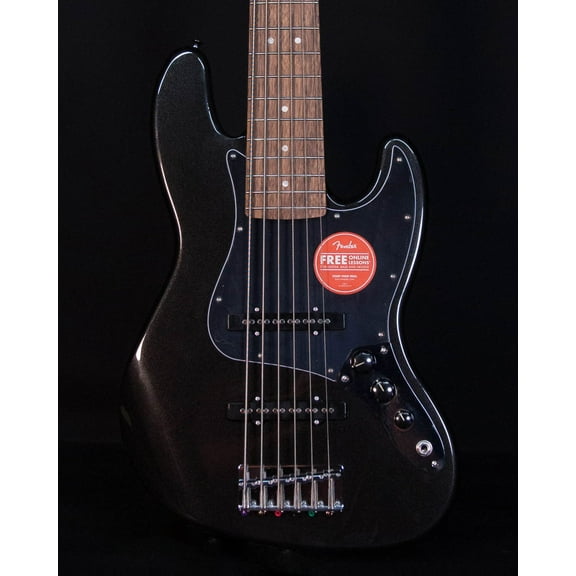 Squier Affinity Jazz Bass VI, Laurel FB, Black Metallic