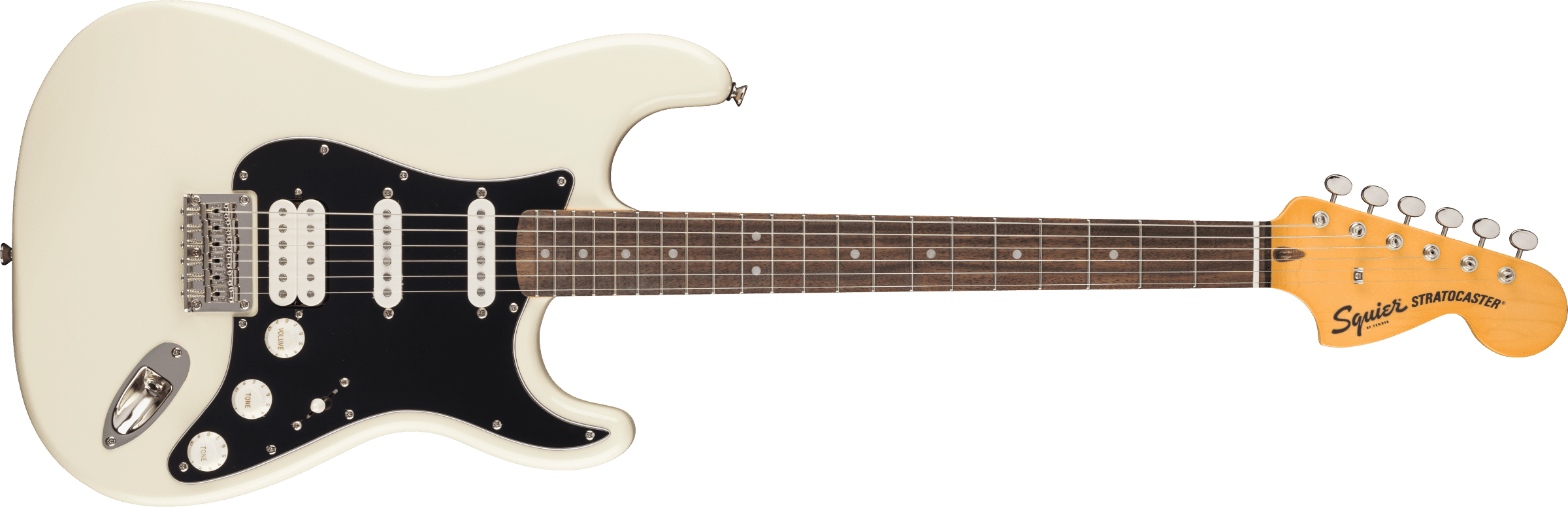 Squier Classic Vibe '70s Stratocaster HT HSS Electric Guitar, Laurel Fingerboard, Olympic White