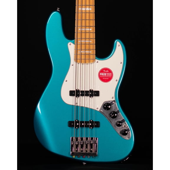 Squier Classic Vibe Active 70s Jazz Bass V, Maple FB, Ocean Turquoise