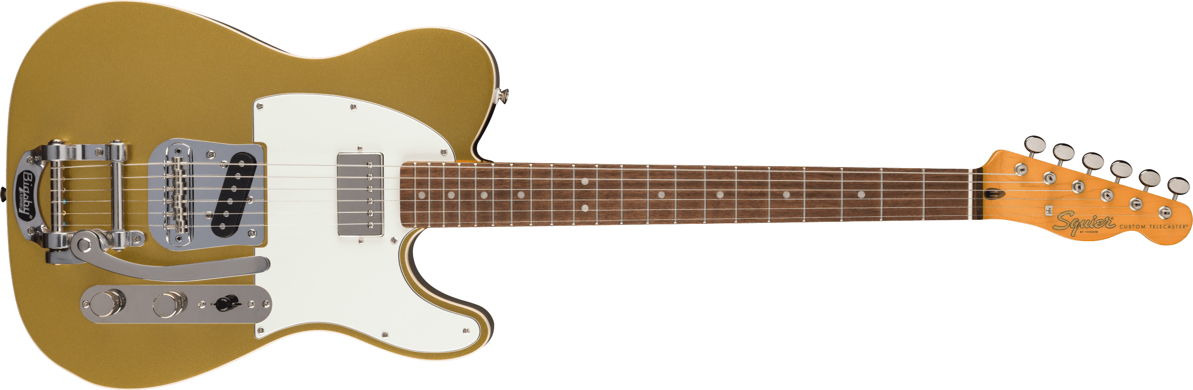 Squier Classic Vibe Custom Telecaster SH Electric Guitar, Laurel Fingerboard, Aztec Gold